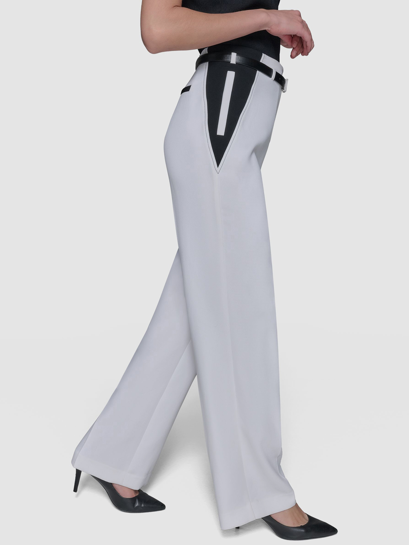 PANTALON DE PIERNA ANCHA CON DETALLES EN CONTRASTE - 5