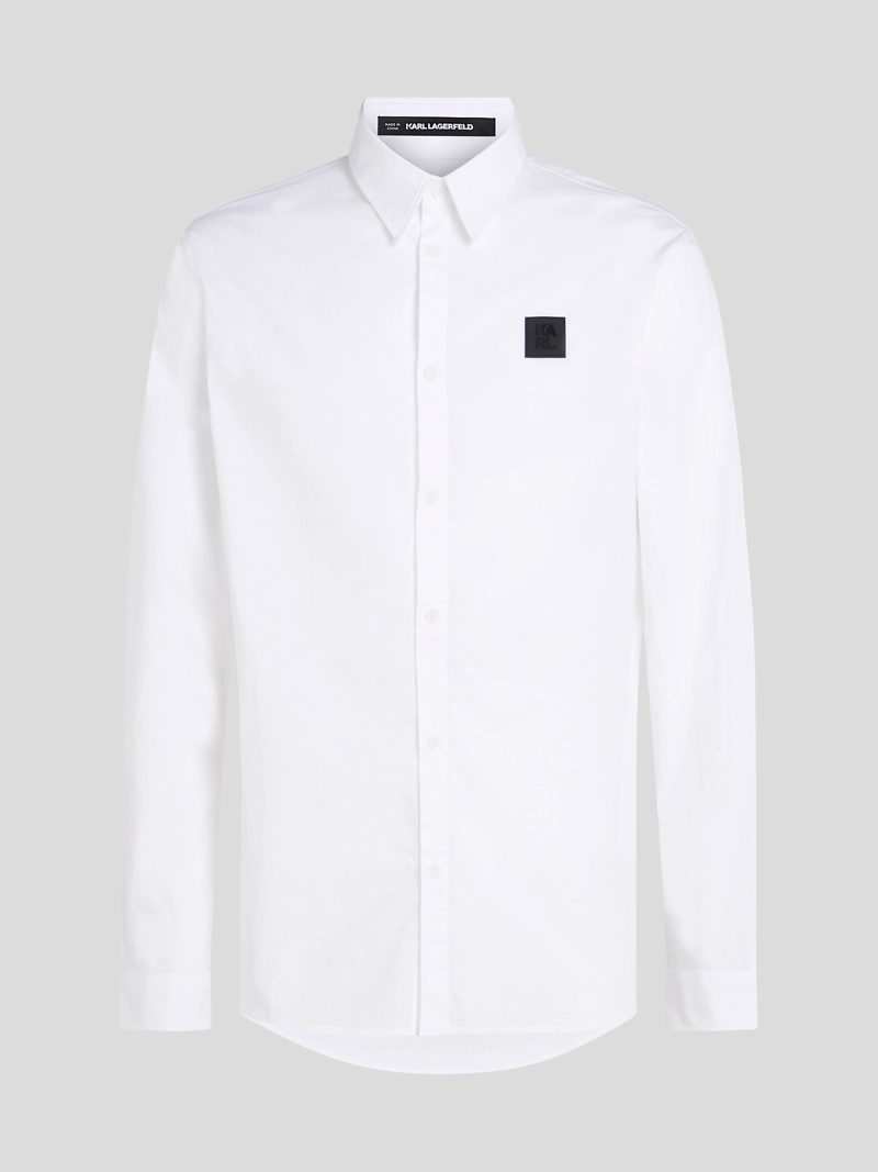 CAMISA DE POPELINA CON PARCHE DE GOMA - 1