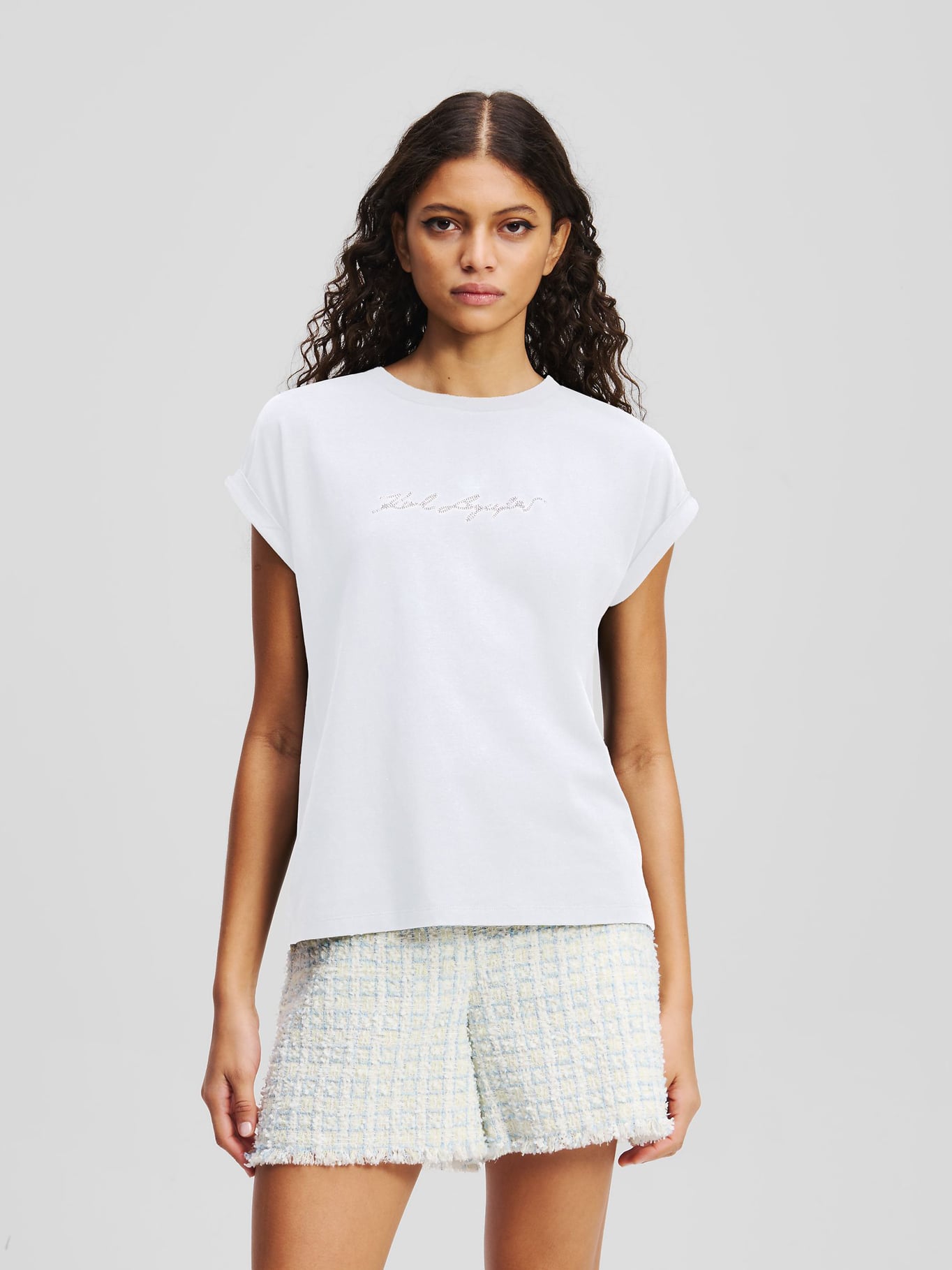 POLERA CON PEDRERIA KARL SIGNATURE - 1