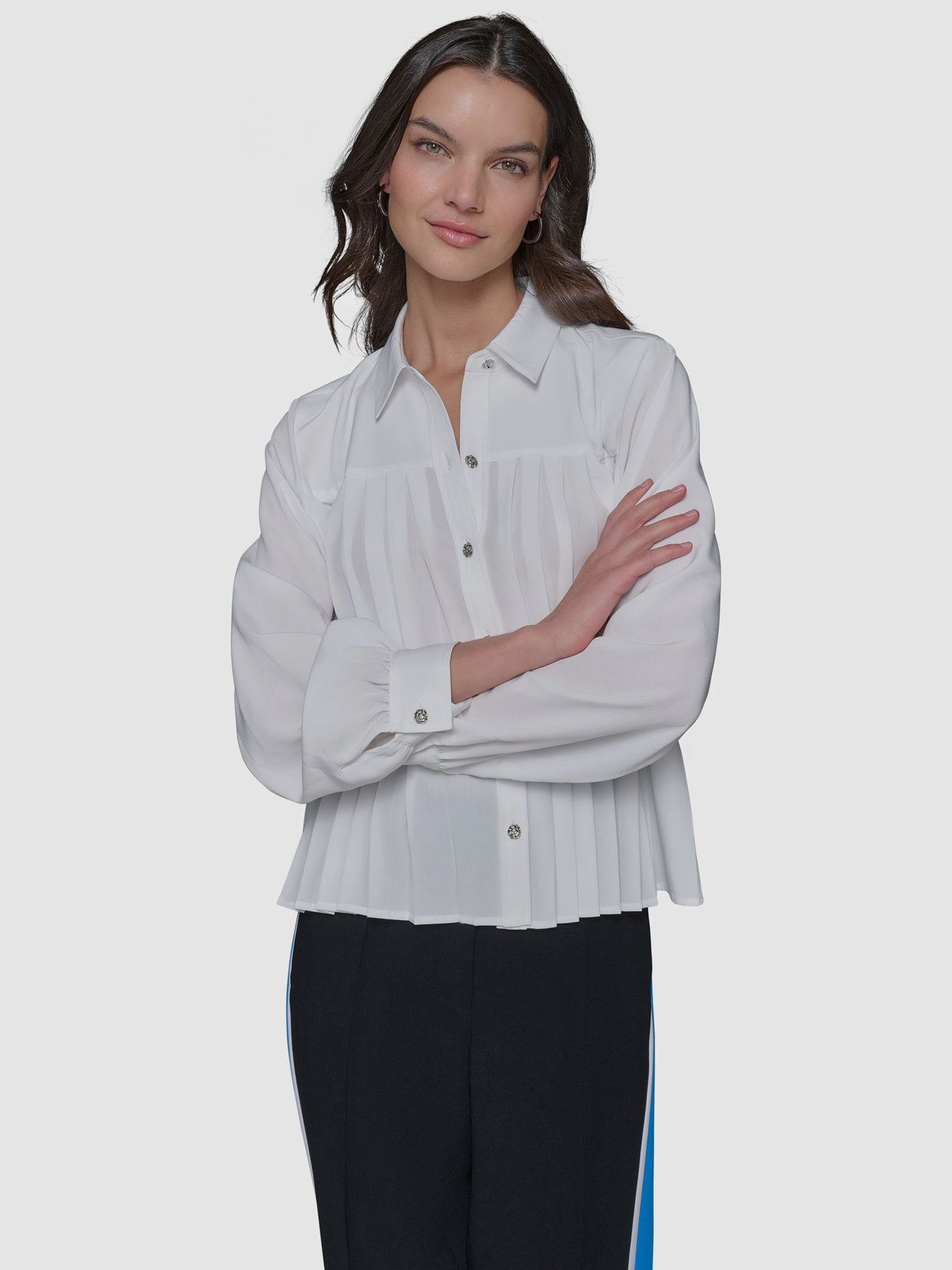 CAMISA DE POPELINA PLISADA - 1