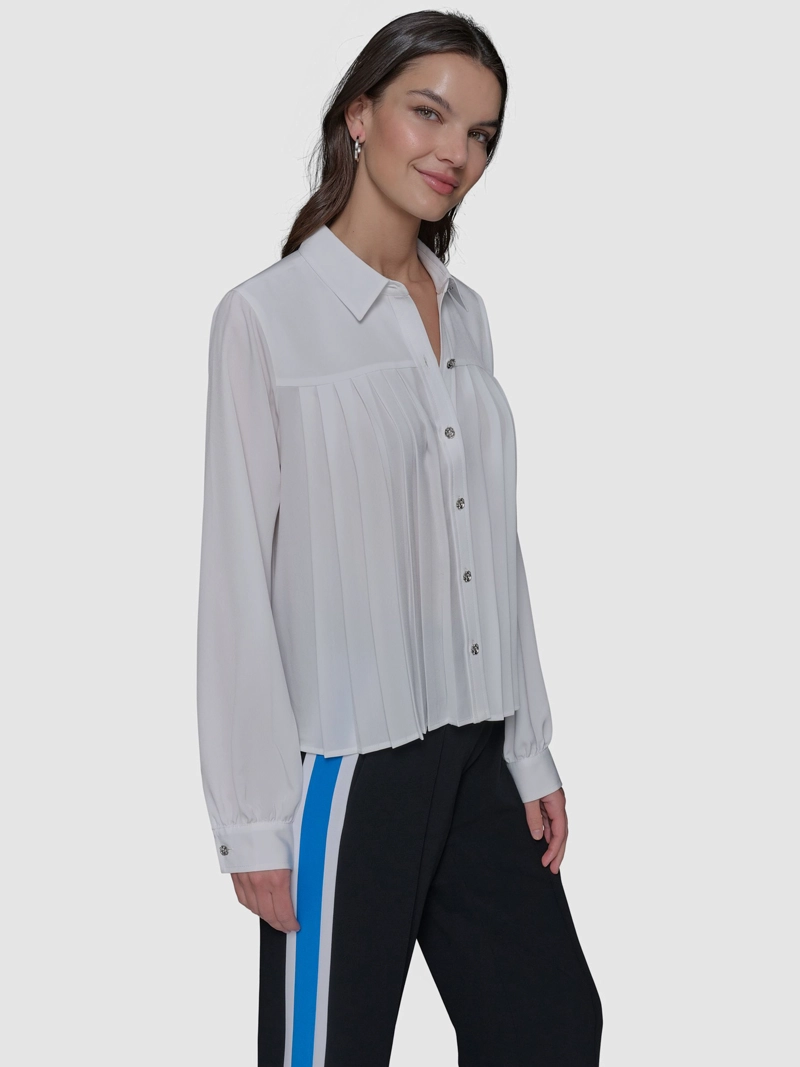 CAMISA DE POPELINA PLISADA - 6