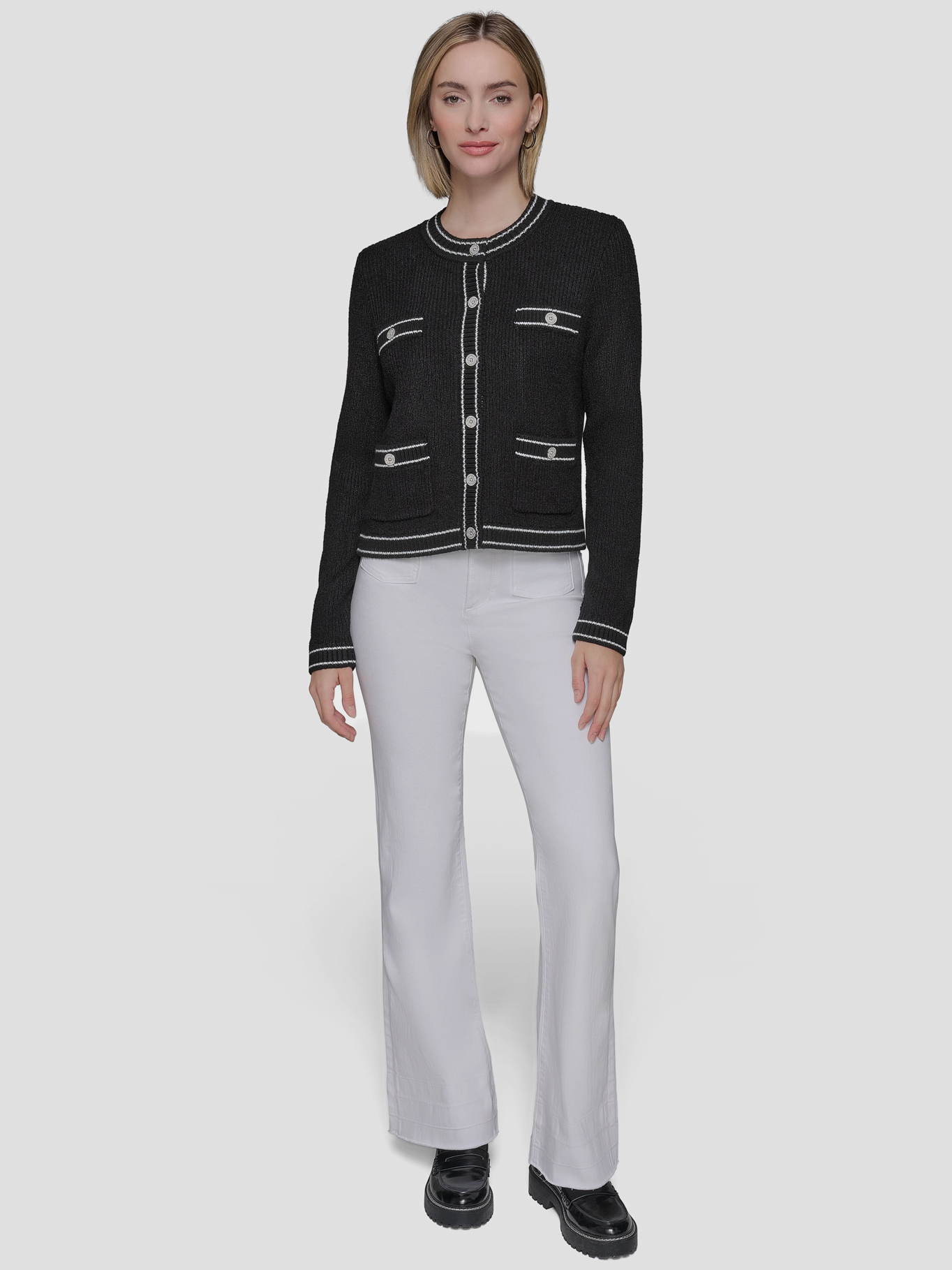 SWEATER MARLED DE MULTIPLES BOLSILLOS - 2