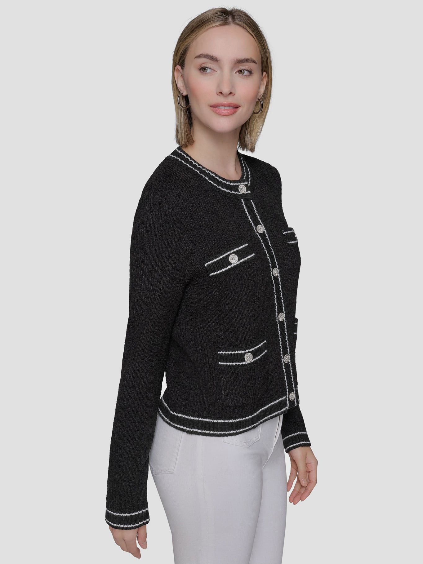SWEATER MARLED DE MULTIPLES BOLSILLOS - 5