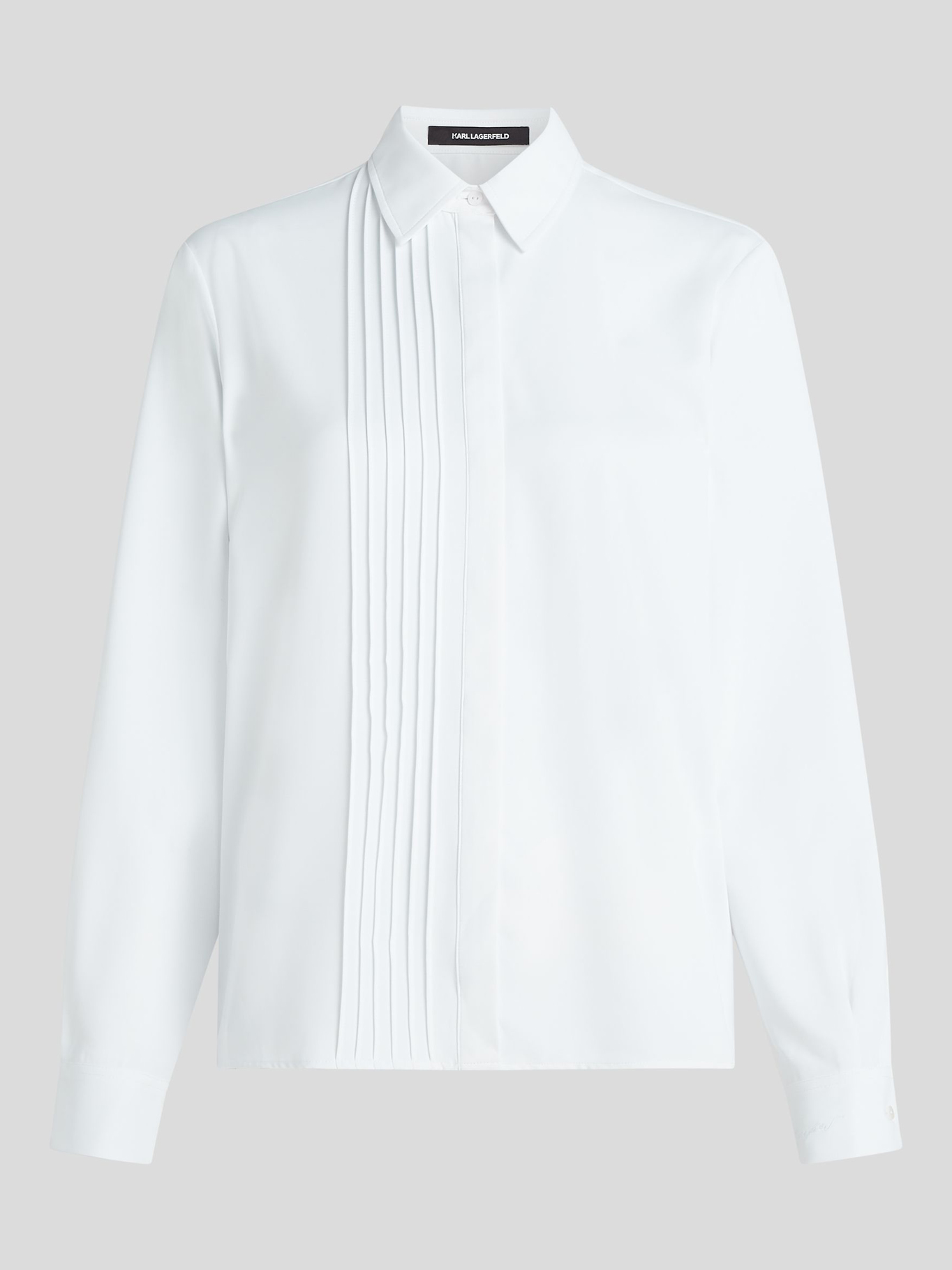 BLUSA MANGA LARGA CON DETALLES DE PLIEGUE - 1