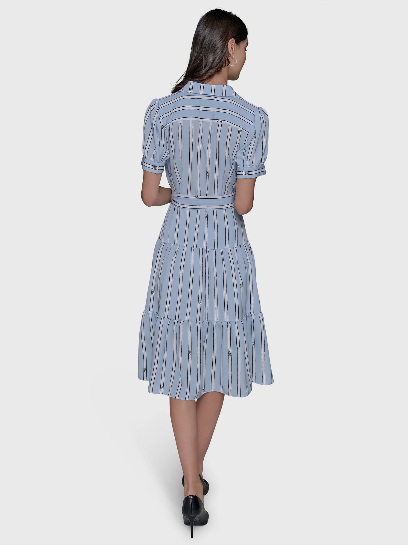 VESTIDO MIDI CON ESTAMPADO DE RAYAS - 3