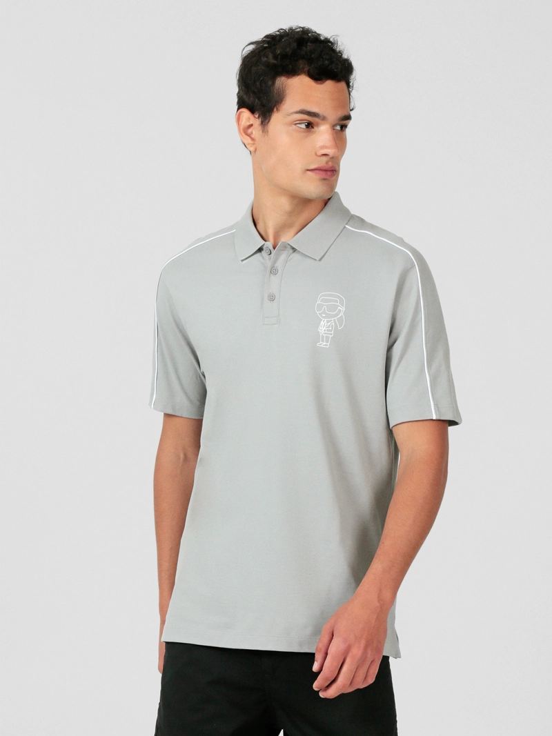 POLO CON DETALLES DE SILUETA DE LOGO DE KARL - 1