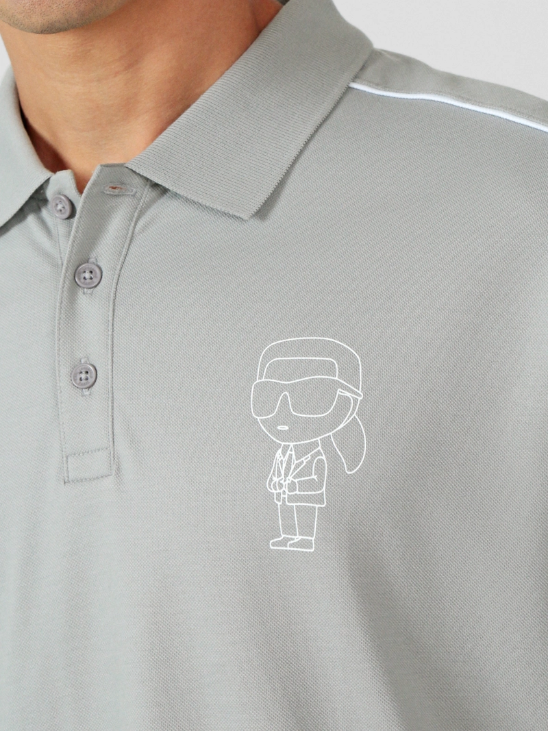 POLO CON DETALLES DE SILUETA DE LOGO DE KARL - 5