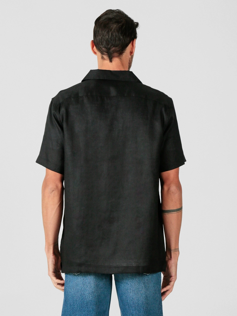 CAMISA DE LINO DE MANGA CORTA - 3