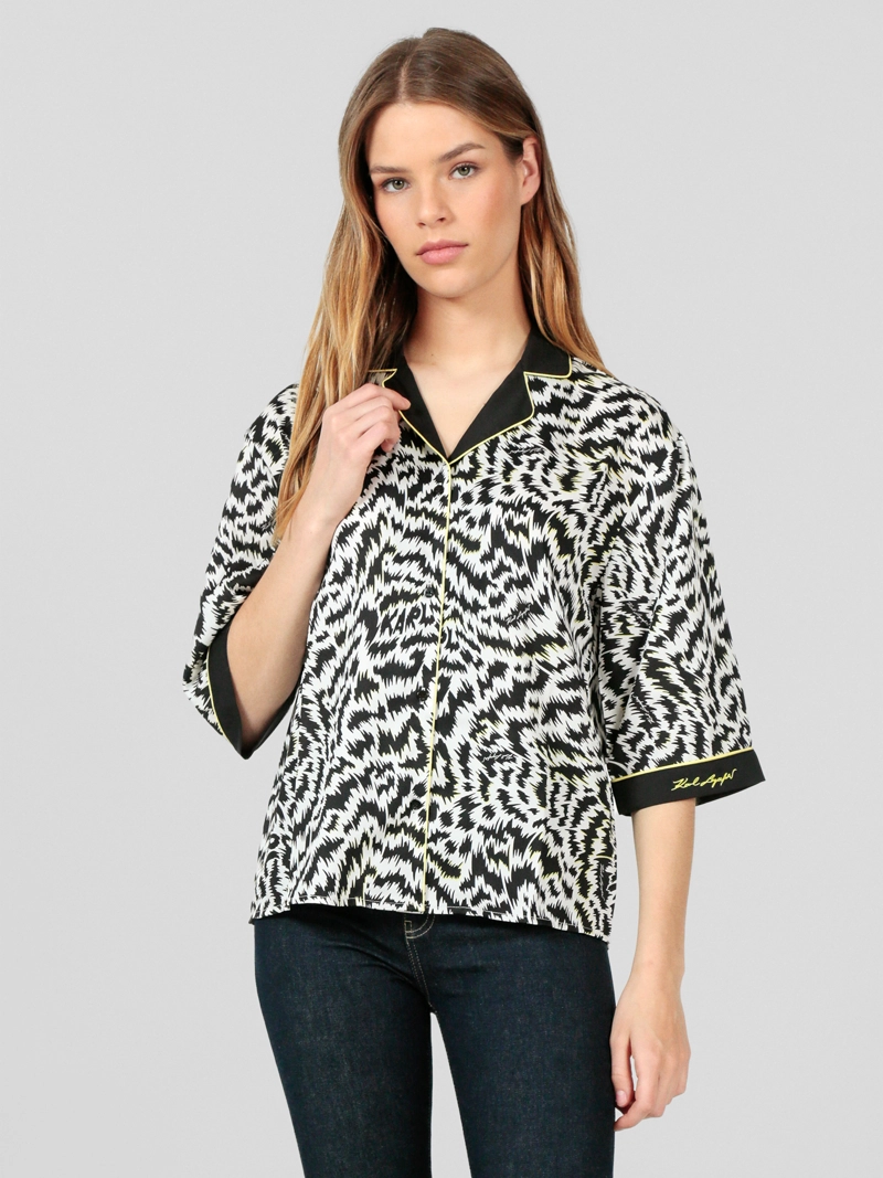 BLUSA CON ESTAMPADO DE ZEBRA - 1