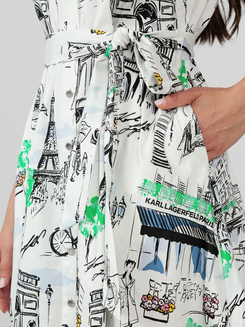 VESTIDO TIPO CAMISA CON ESTAMPADO - 5