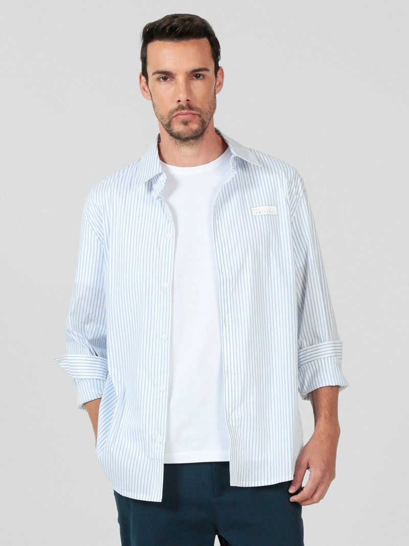 CAMISA DE RAYAS CON LOGOTIPO - 1