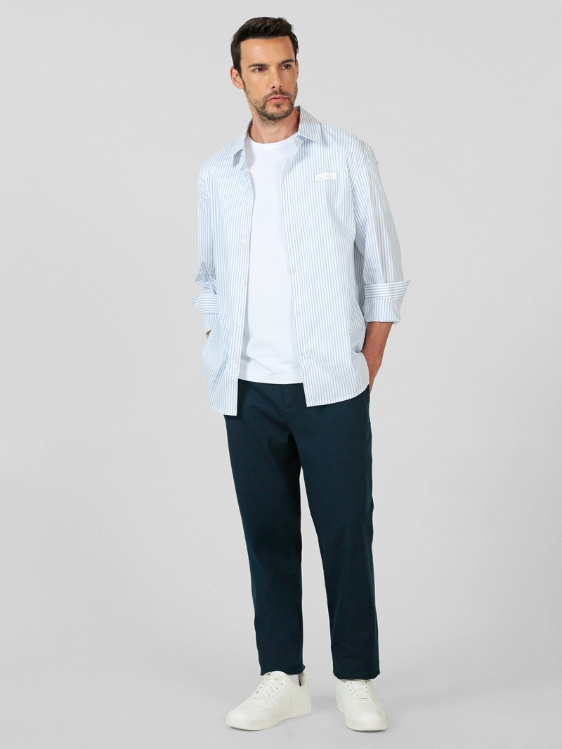 CAMISA DE RAYAS CON LOGOTIPO - 2