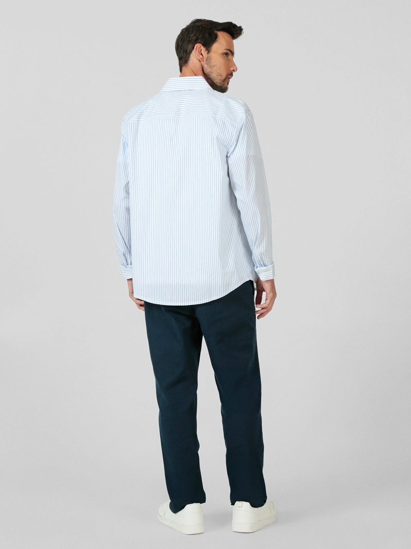 CAMISA DE RAYAS CON LOGOTIPO - 4