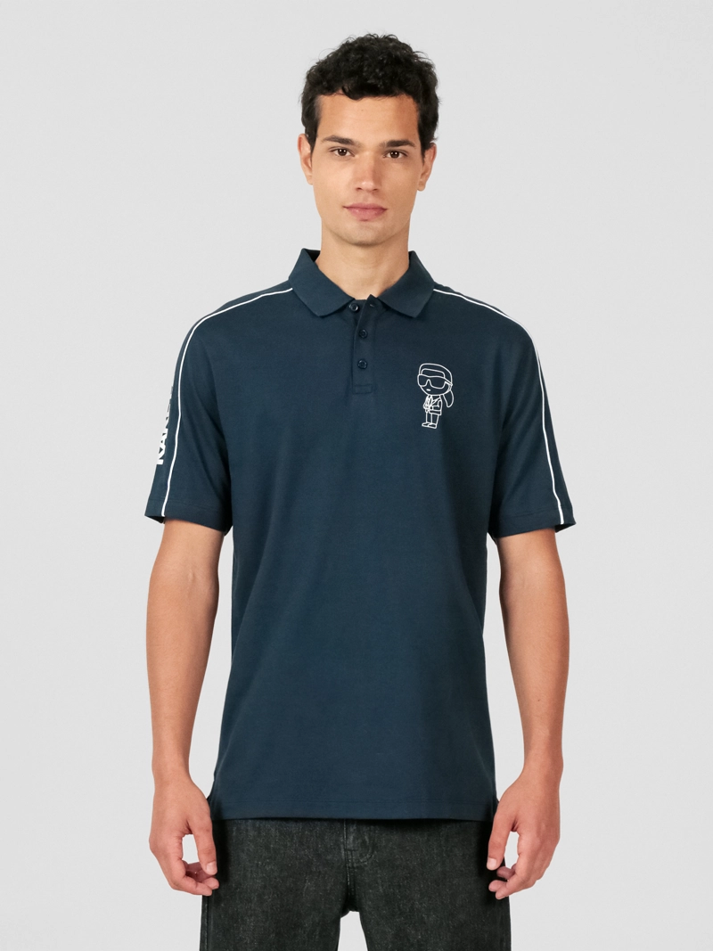 POLO CON DETALLES DE SILUETA DE LOGO DE KARL - 1