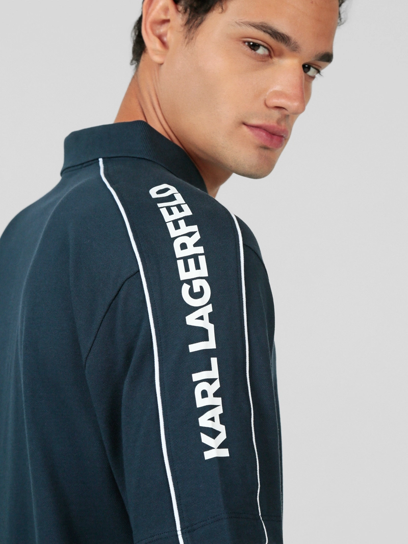 POLO CON DETALLES DE SILUETA DE LOGO DE KARL - 5
