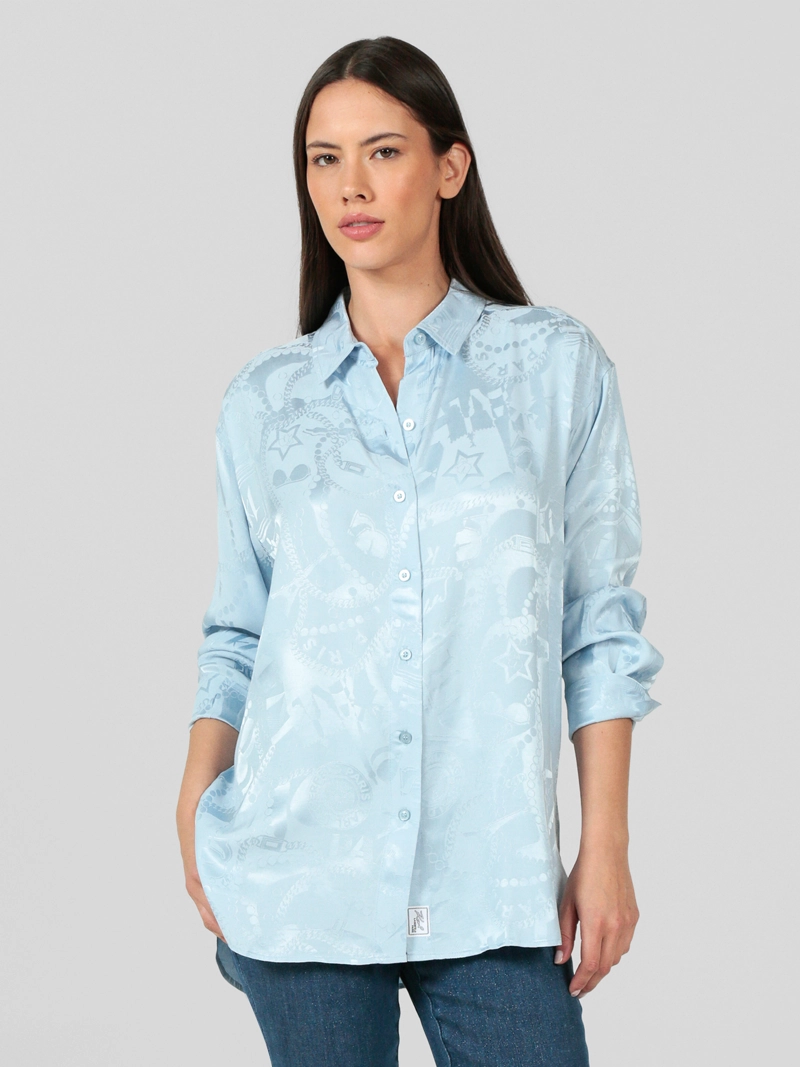 CAMISA OVERSIZE CON LOGOTIPO - 1