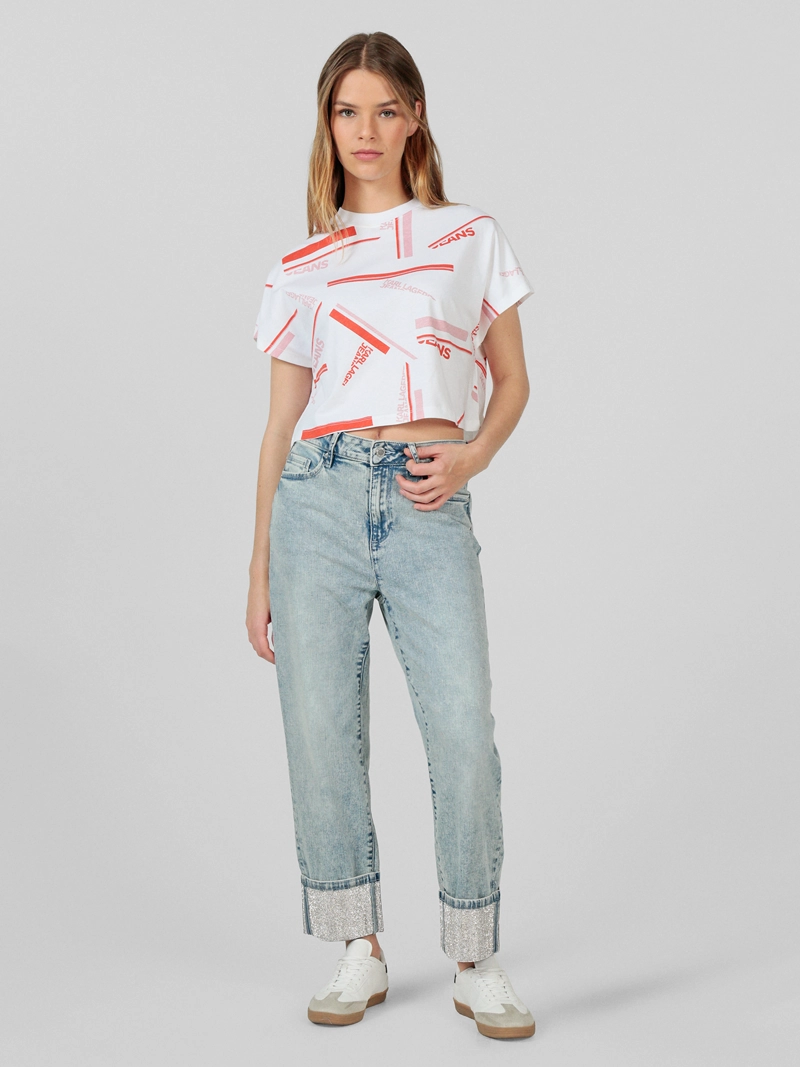 POLERA CROPPED CON ESTAMPADO GRAFICO - 2