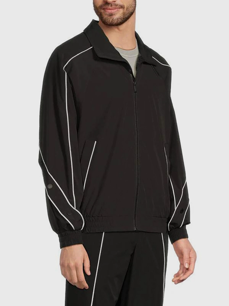 CHAQUETA BOMBER CON RIBETES EN CONTRASTE - 3