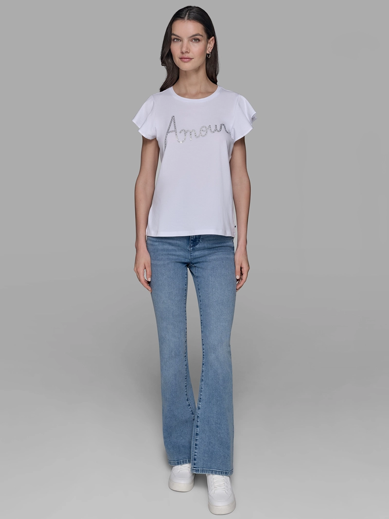 POLERA CON ESTAMPADO GRAFICO AMOUR - 1