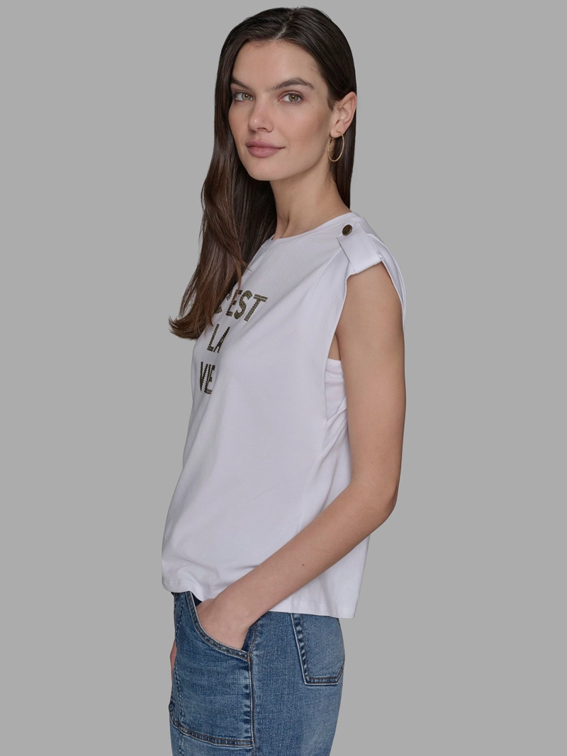 POLERA SIN MANGAS Y ESTAMPADO C EST LA VIE - 4