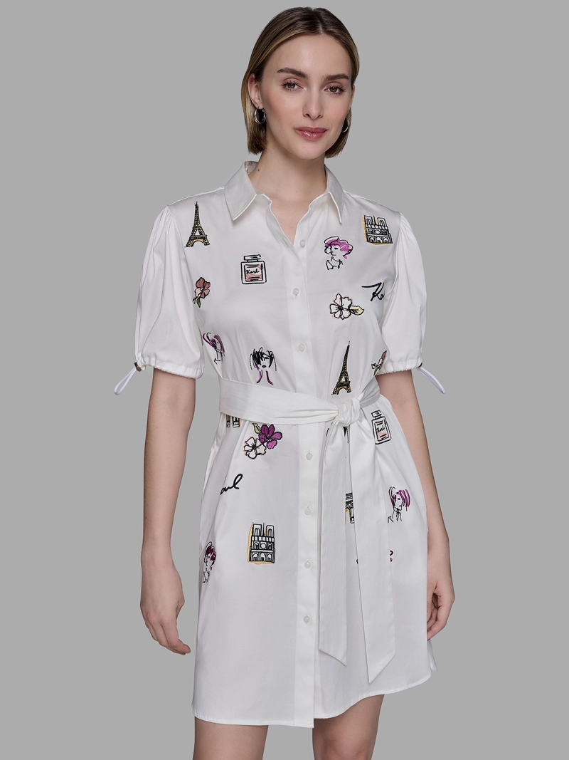 VESTIDO CON BORDADOS DISTINTIVOS DE KARL - 1