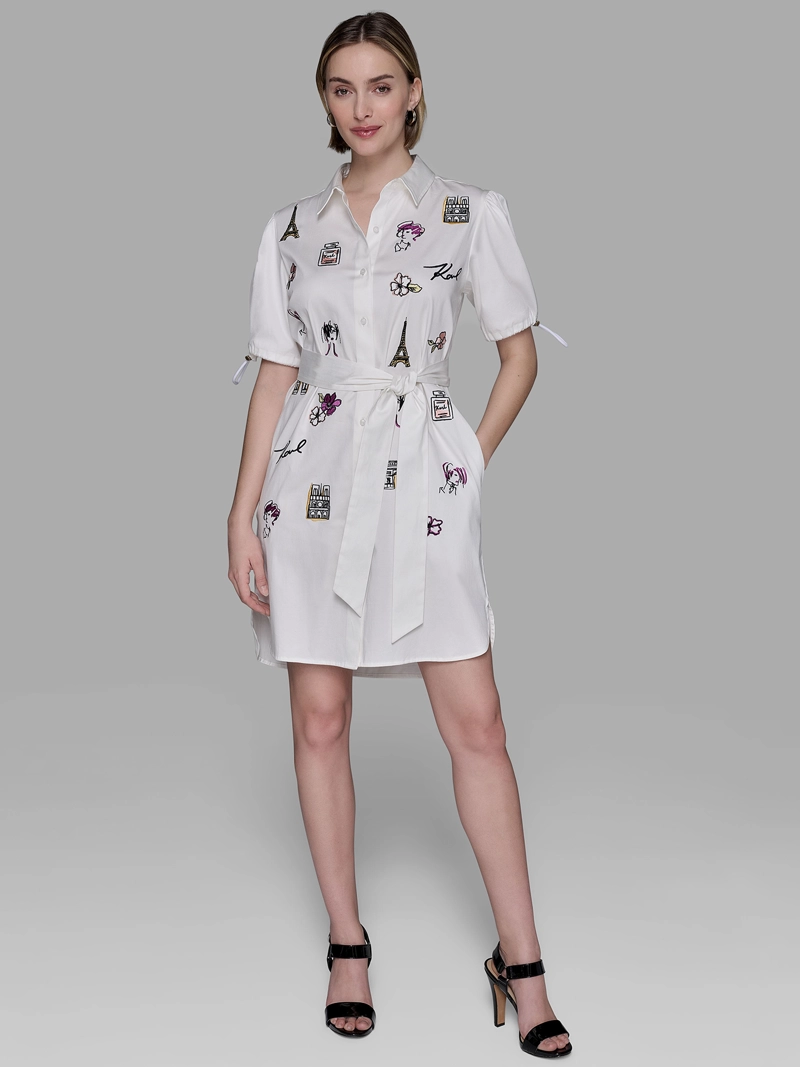 VESTIDO CON BORDADOS DISTINTIVOS DE KARL - 2