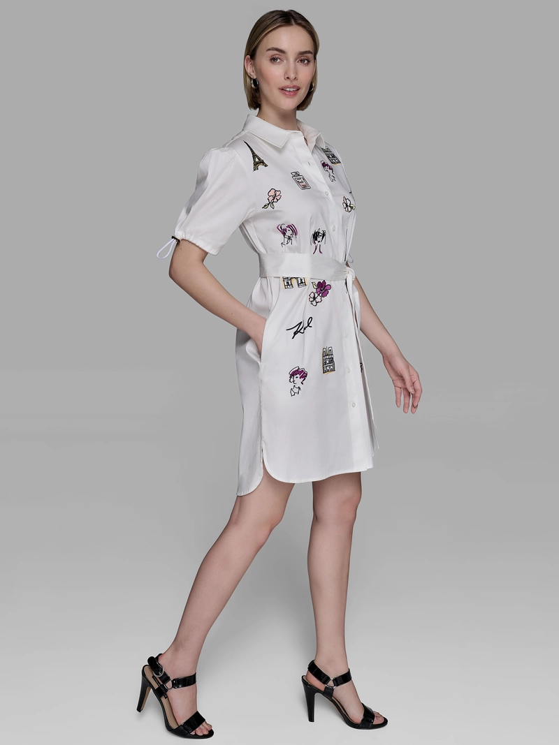 VESTIDO CON BORDADOS DISTINTIVOS DE KARL - 4