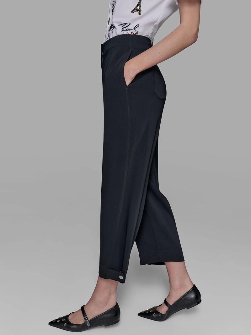 PANTALON CON CON DETALLES EN EL BAJO - 4