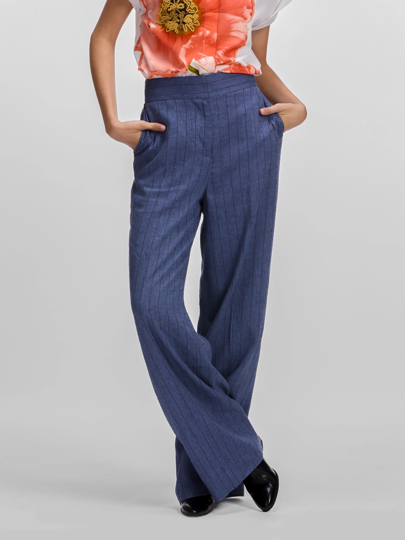 PANTALON DE LINO CON CORTE RELAJADO - 1