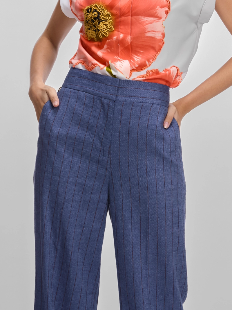 PANTALON DE LINO CON CORTE RELAJADO - 2