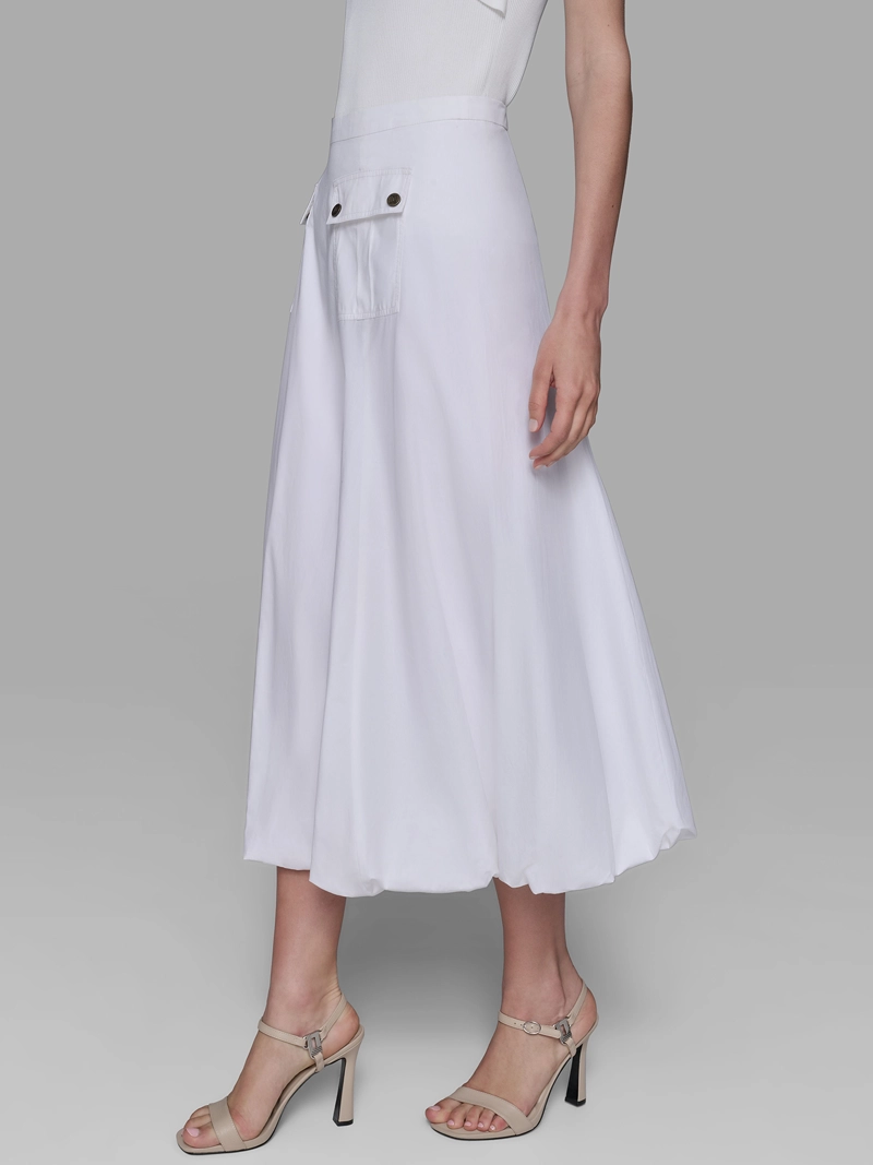FALDA MIDI CON EFECTO GLOBO - 4