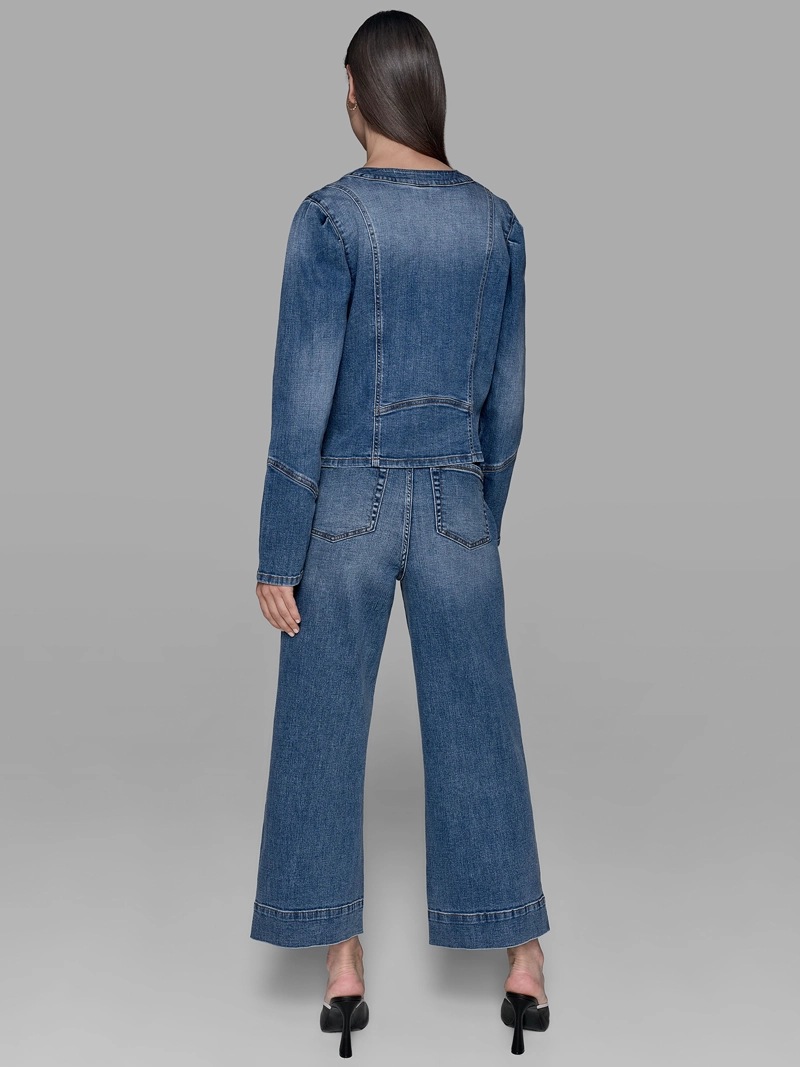 CHAQUETA DENIM CON CUELLO REDONDO - 3