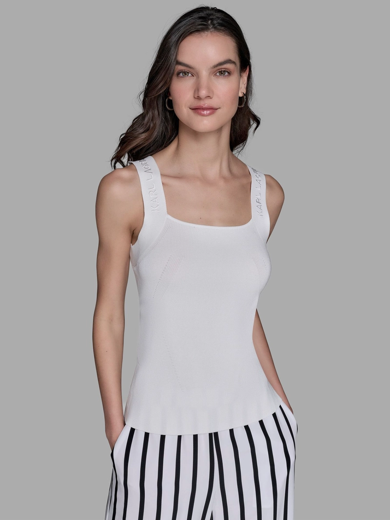 SWEATER TOP SIN MANGAS DE TEJIDO DE PUNTO - 1