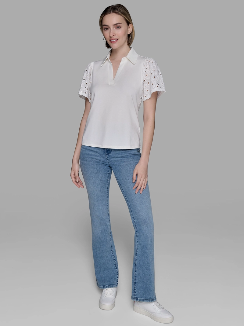CAMISA CON MANGAS CALADAS - 1