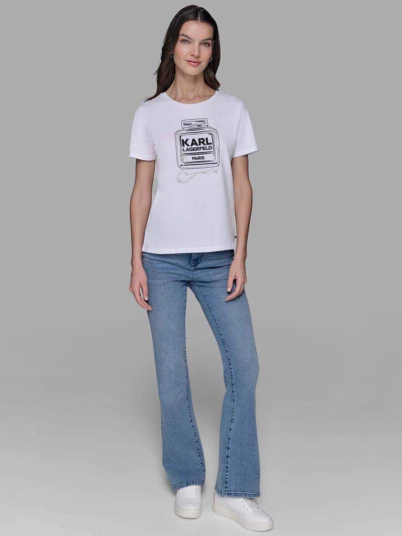 POLERA CON ESTAMPADO DE PERFUME KARL - 1