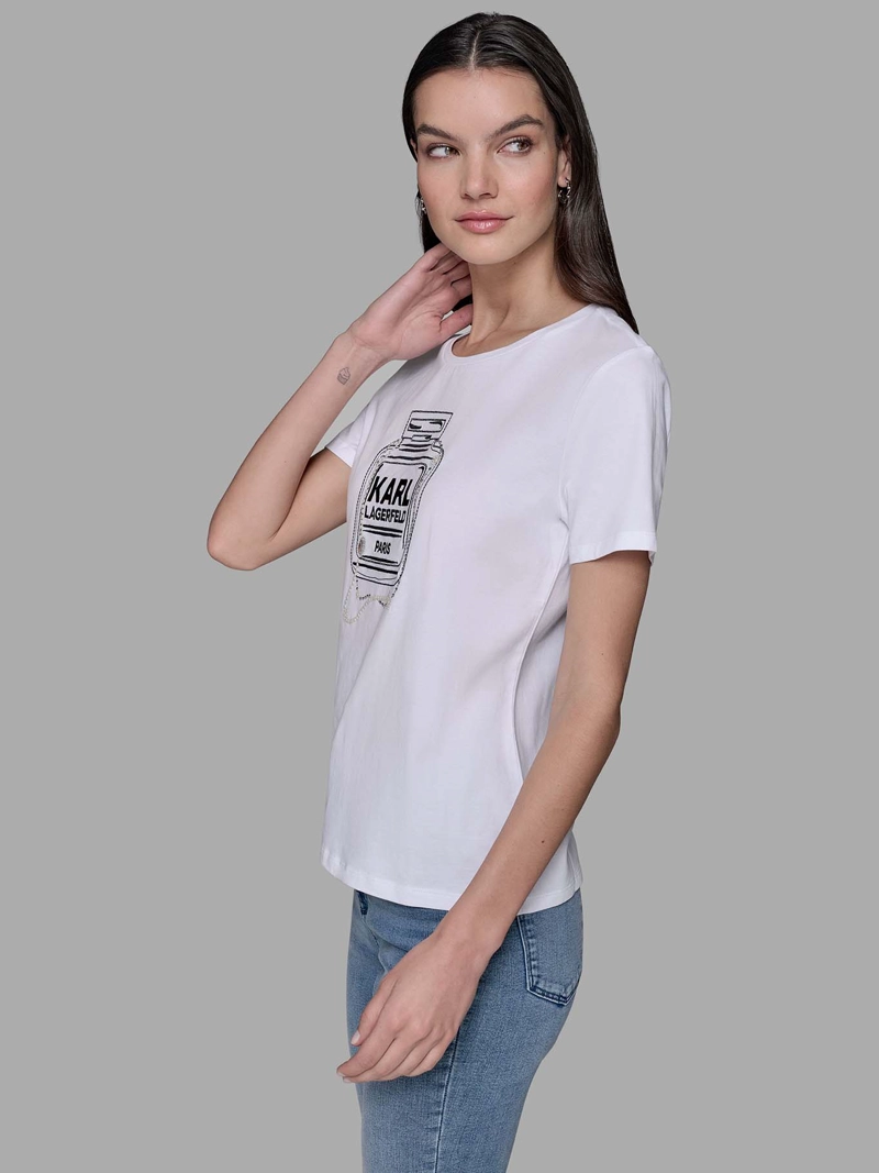 POLERA CON ESTAMPADO DE PERFUME KARL - 4