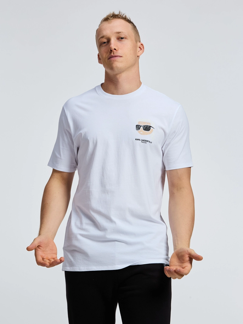 POLERA CON GRAFICO DE KARL CON EFECTO DESGASTADO - 1