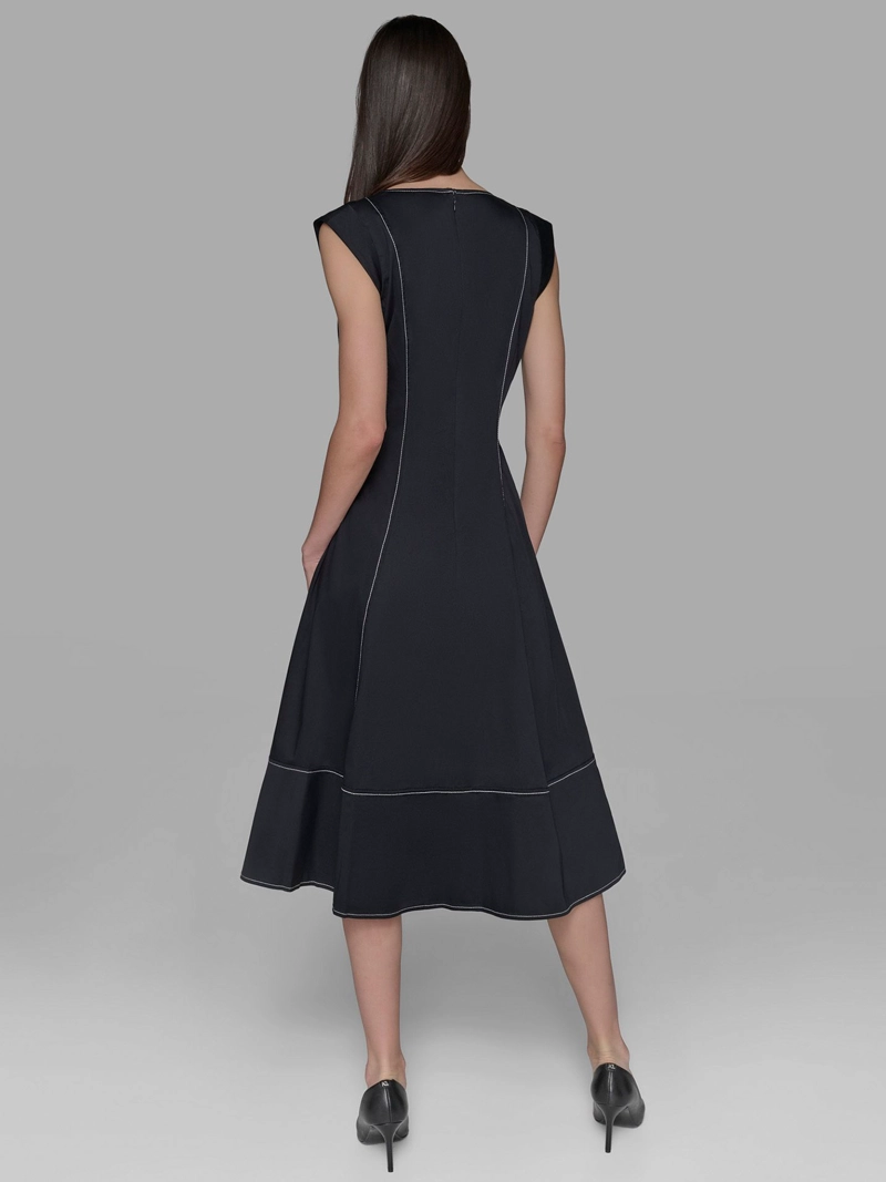 VESTIDO MIDI DE MANGA CORTA - 3