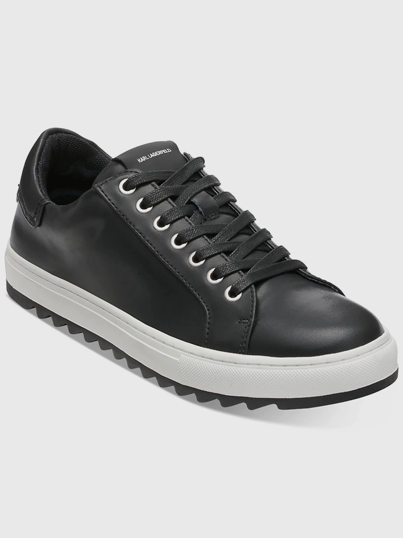 ZAPATILLAS DE CUERO CON SUELA DENTADA ESTILO URBANO - 1
