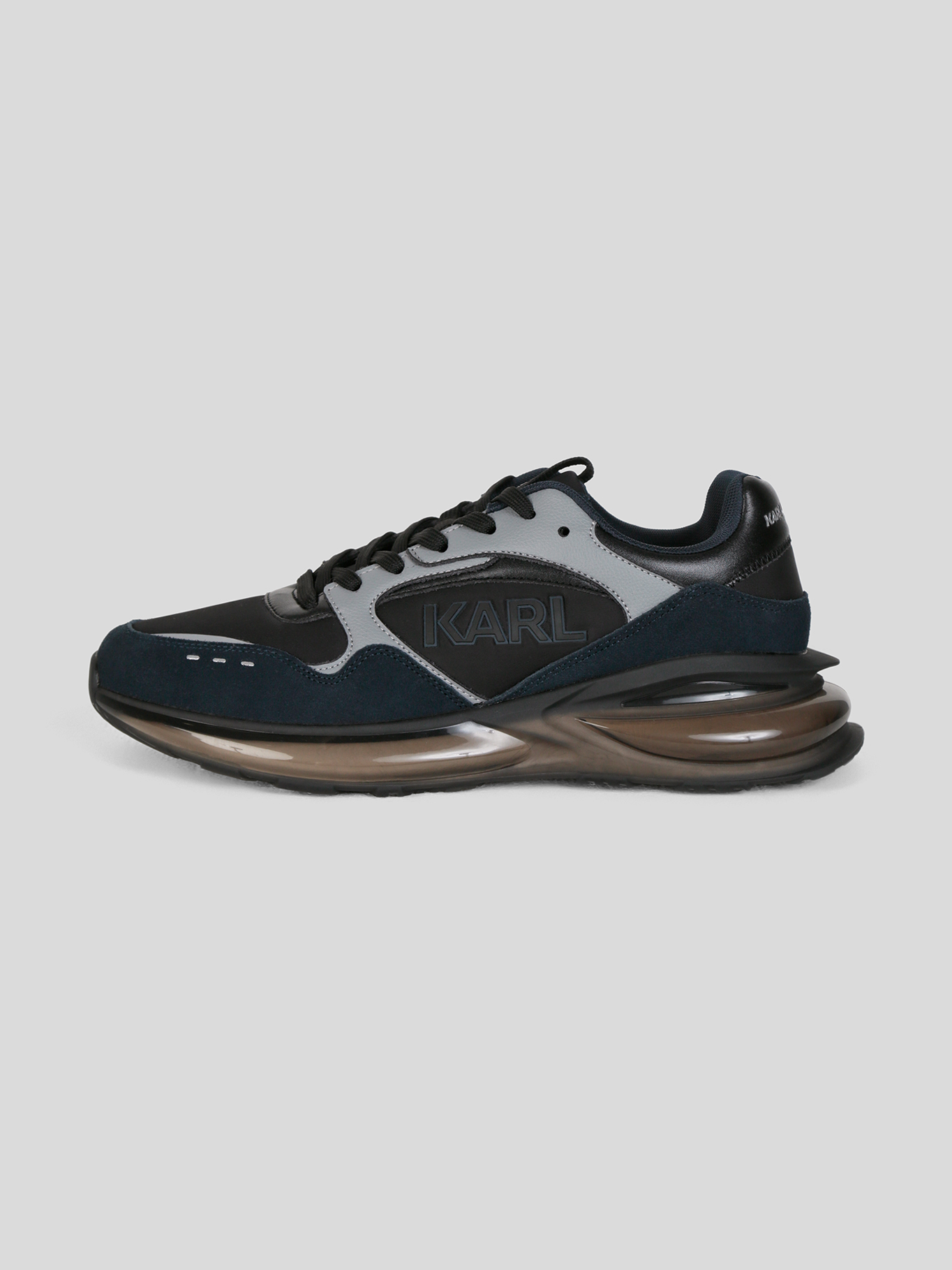 ZAPATILLAS RUNNER DE NAILON Y CUERO CON LOGO KARL - 7
