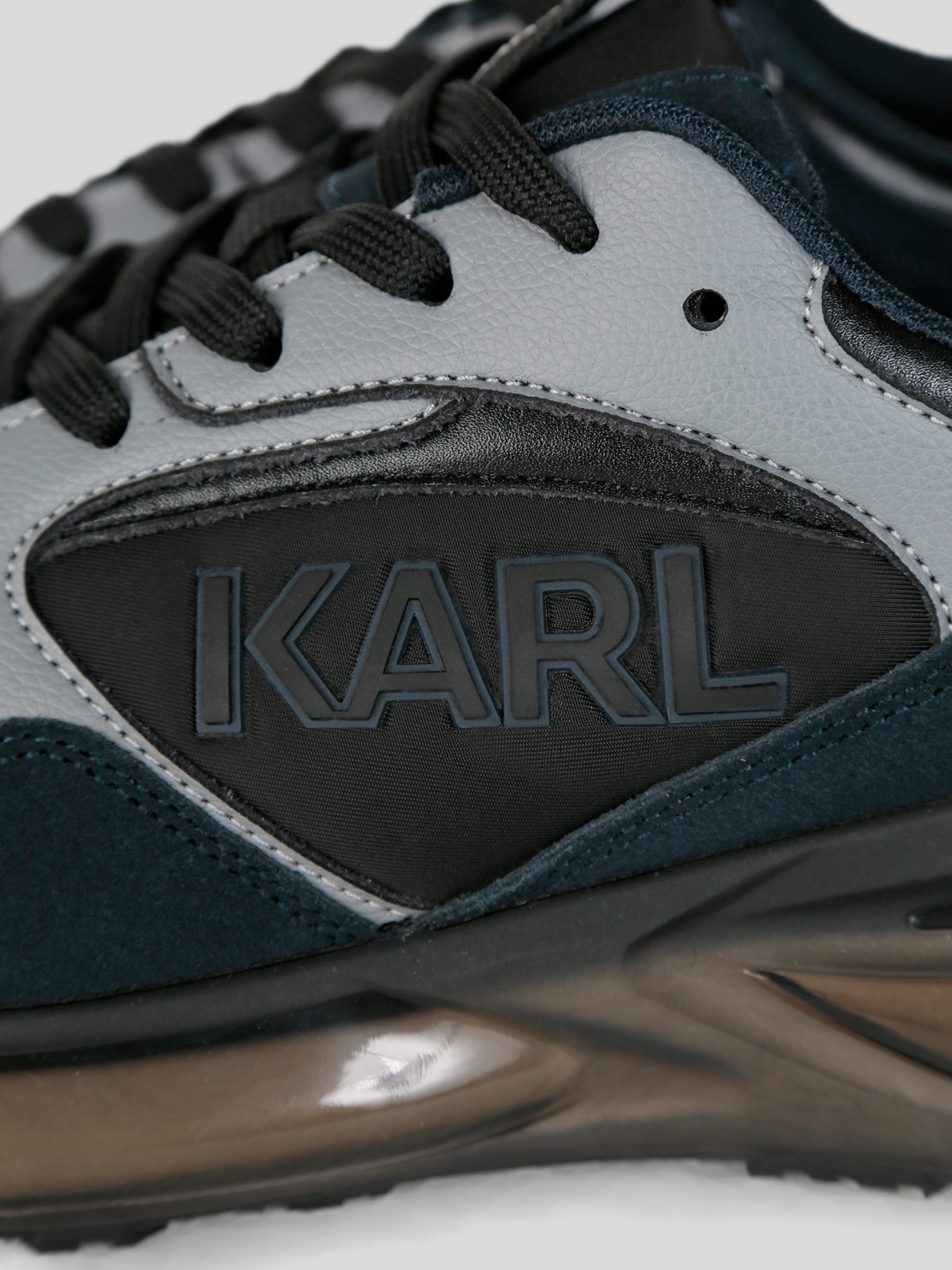 ZAPATILLAS RUNNER DE NAILON Y CUERO CON LOGO KARL - 8
