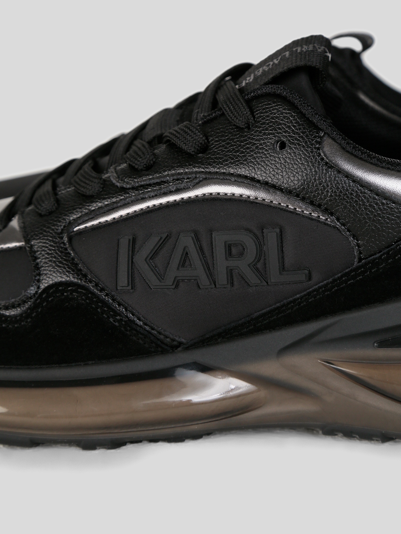 ZAPATILLAS RUNNER DE NAILON Y CUERO CON LOGO KARL - 8