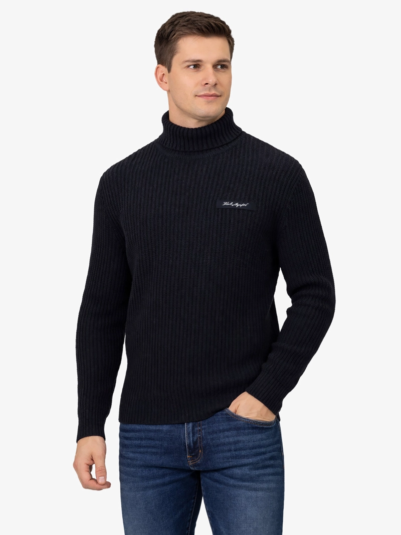 SWEATER DE CUELLO ALTO TEXTURIZADO - 1