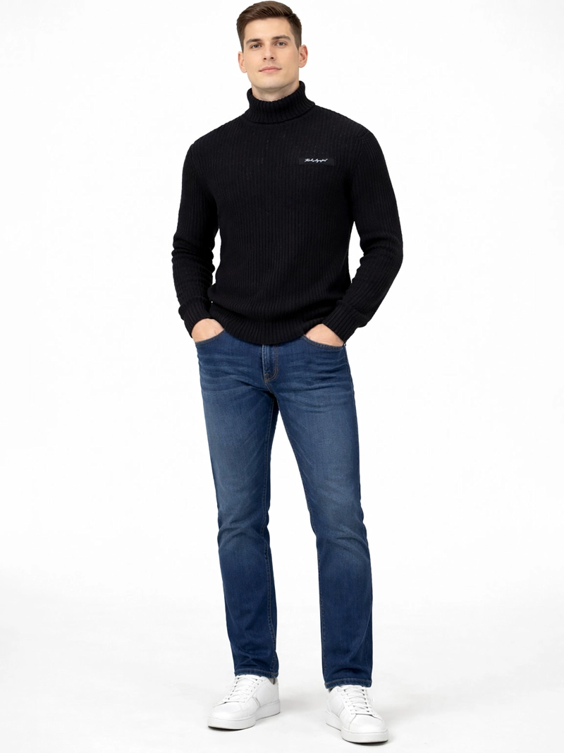 SWEATER DE CUELLO ALTO TEXTURIZADO - 2