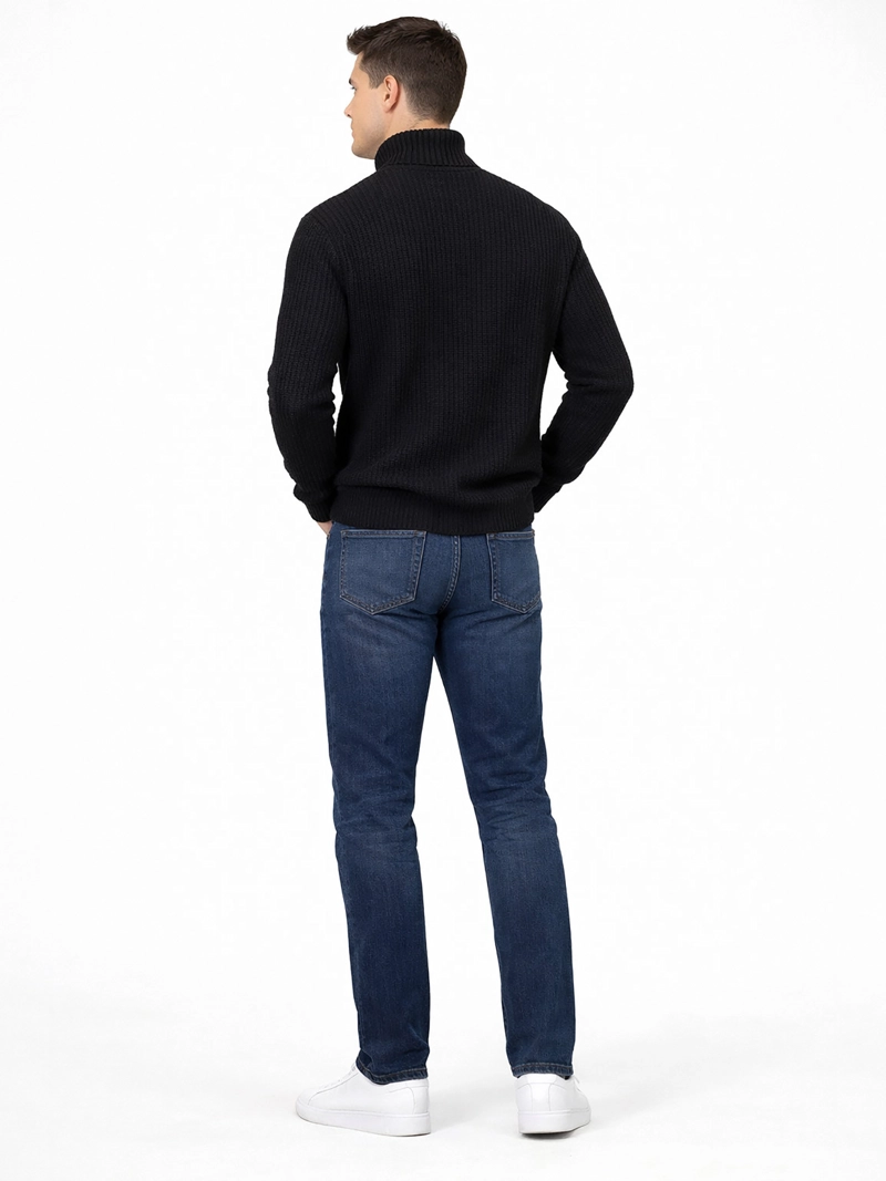 SWEATER DE CUELLO ALTO TEXTURIZADO - 3