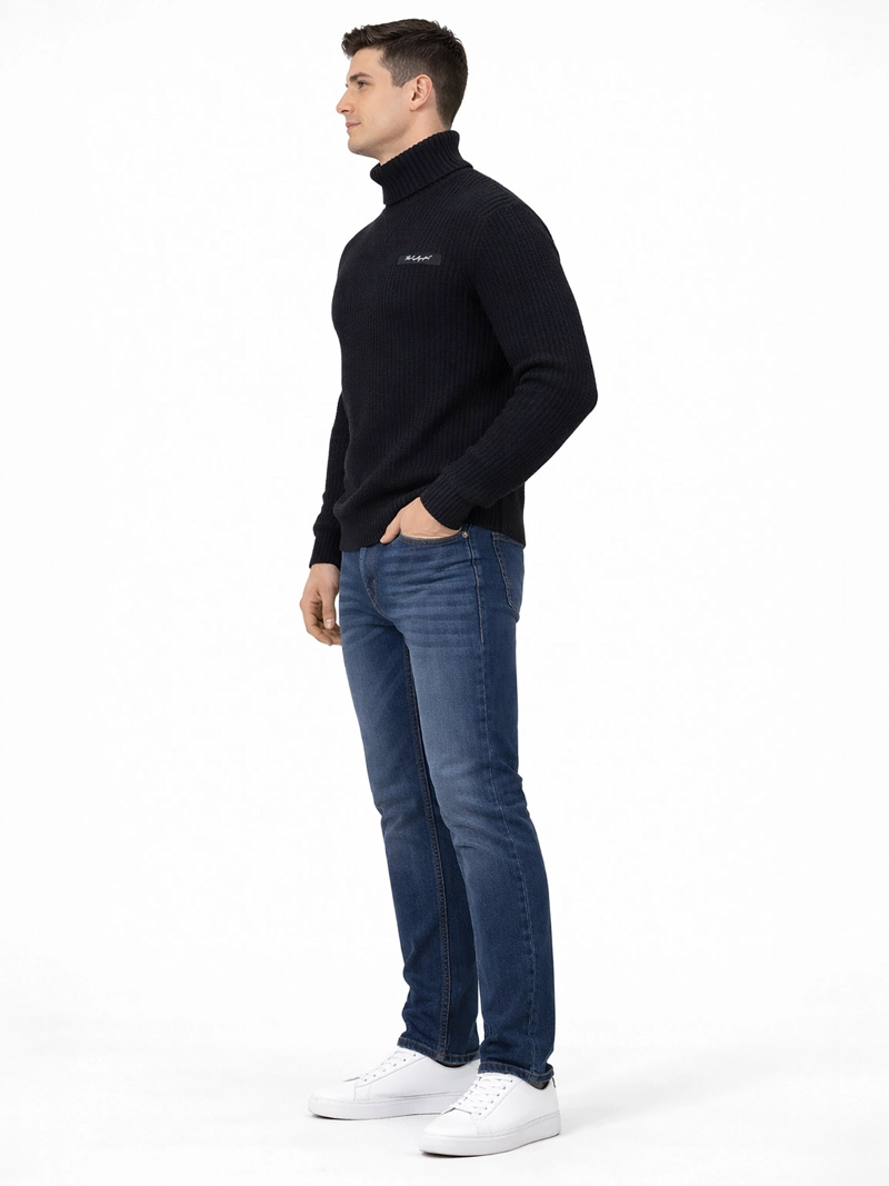 SWEATER DE CUELLO ALTO TEXTURIZADO - 4