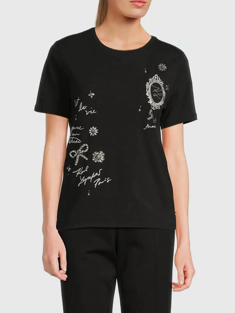 POLERA DE MANGA CORTA CON DETALLES DISTINTIVOS DE KARL - 1