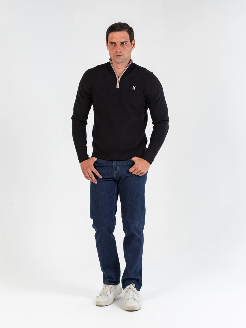 SWEATER DE CUELLO ALTO CON MEDIA CREMALLERA - 2