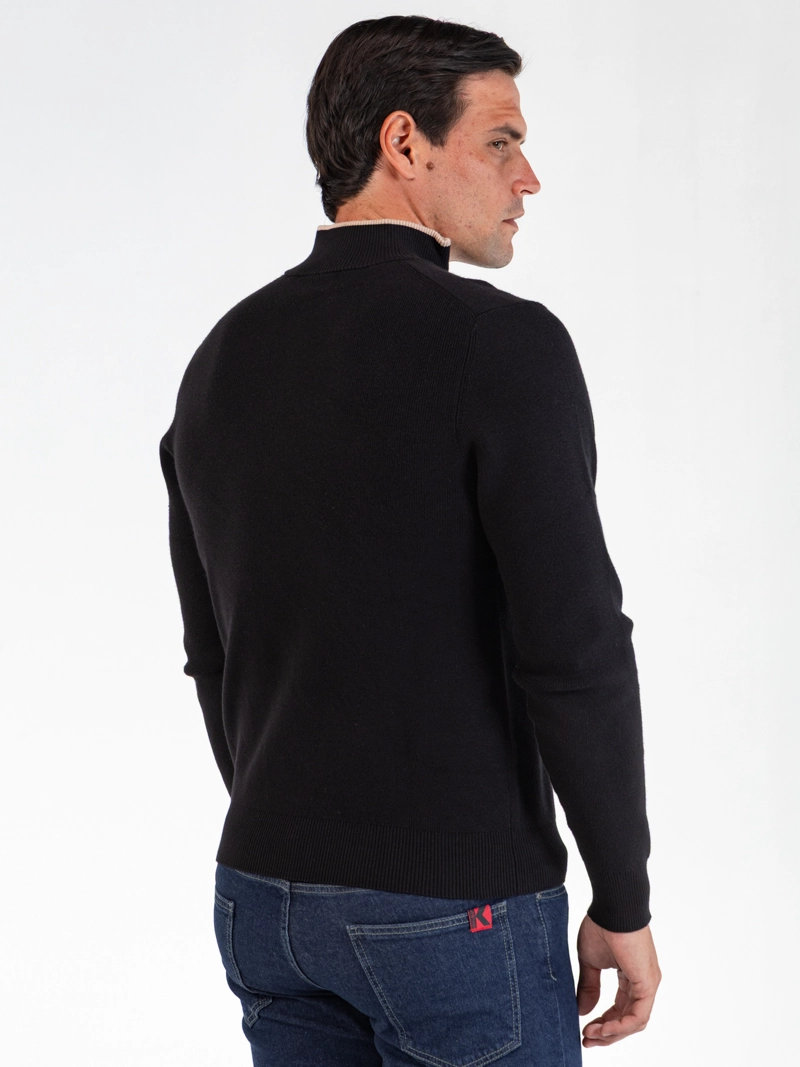 SWEATER DE CUELLO ALTO CON MEDIA CREMALLERA - 3