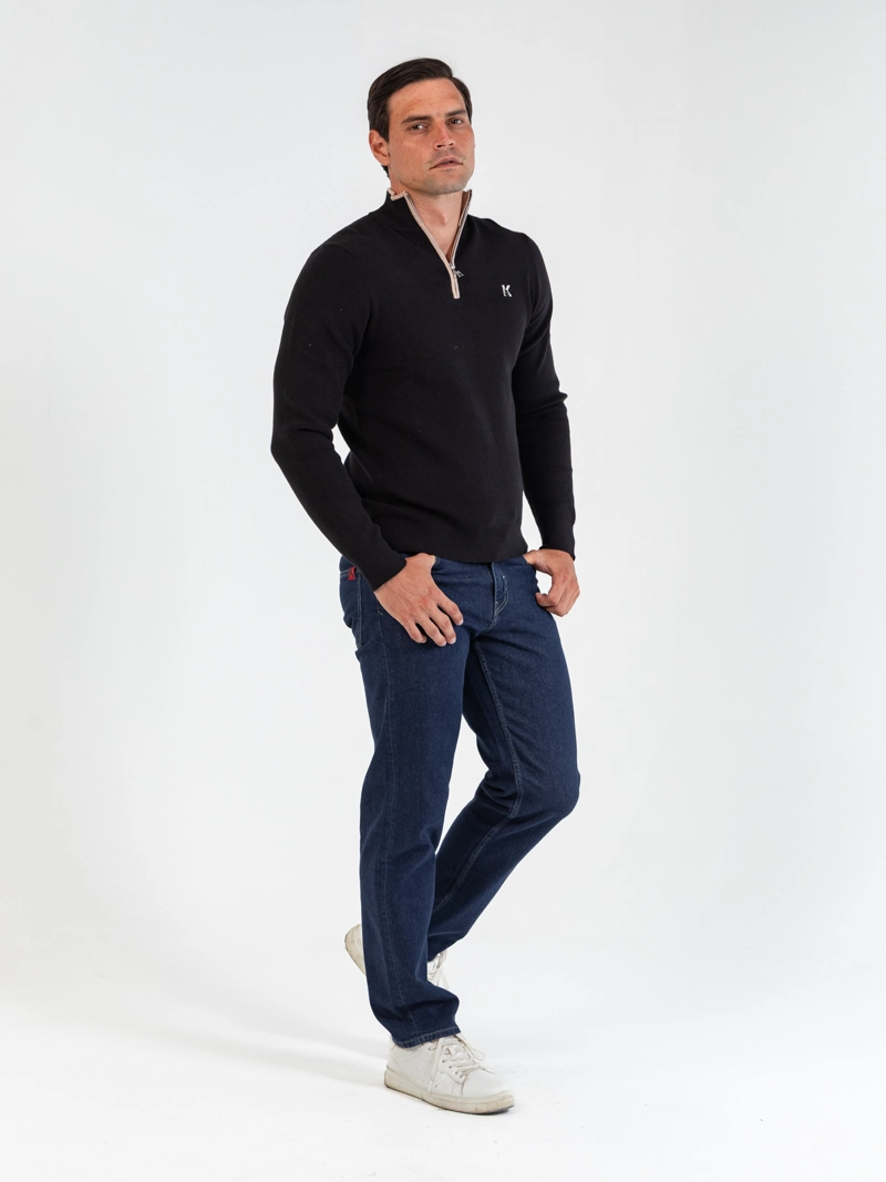 SWEATER DE CUELLO ALTO CON MEDIA CREMALLERA - 4